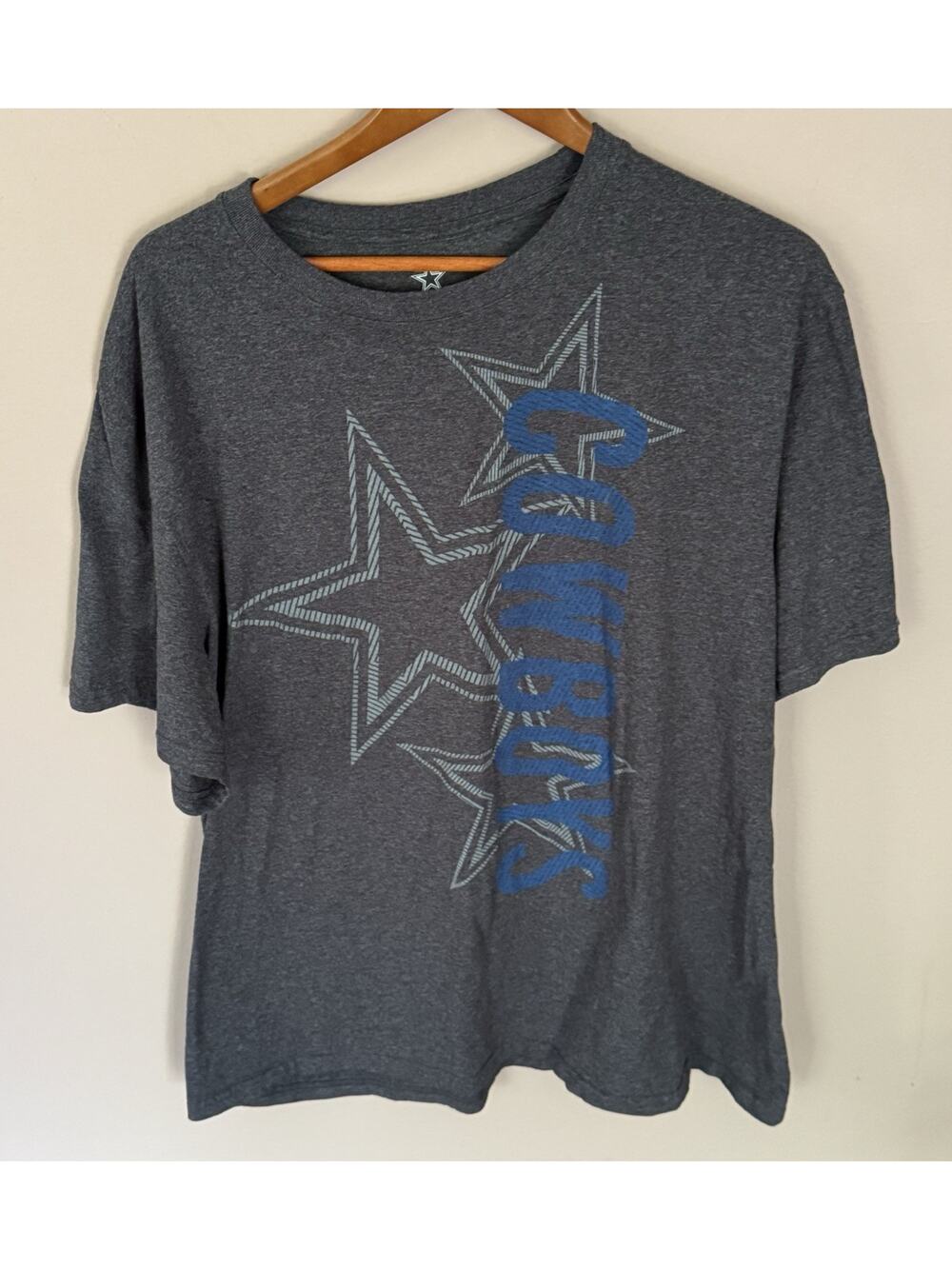 Dallas Cowboys Authentic Mens Short Sleeve Crew Neck Gray T-Shirt 2XL